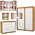 Quarto Completo Sleep + Tutto - Berço 3 Em 1 Sleep + Cômoda Com Porta Tutto + Roupeiro 2 Portas De Correr Tutto - prontaentrega - Imagem 1