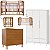 Quarto Completo - Berço Sleep 3 Em 1 Madeira + Cômoda Joy Madeira + Roupeiro 3 Portas Cozy Branco Fosco - prontaentrega - Imagem 1