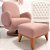 Poltrona De Amamentação Curve - Com Balanço e Giro - Tecido 107A - Linho Rosa - Imagem 1