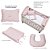Kit Berço Linho Slim Trançável - 10 Peças - Rosê Mescla - Personalizado - Imagem 3