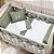 Kit Berço Linho Slim Trançável - 10 Peças - Verde Musgo - Personalizado - Imagem 1