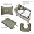 Kit Berço Linho Slim Trançável - 10 Peças - Verde Musgo - Personalizado - Imagem 6