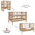 Berço Art Que Vira Mini Berço E Mini Cama - Madeira Caramelo - Imagem 3
