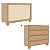 Conjunto Vero - Berço Grade Em Palha + Cômoda - Madeira Caramelo - Imagem 1