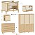 Quarto Completo Paglia - Berço 3 Em 1 + Cômoda + Roupeiro 3 Portas - Carvalho Malva - Imagem 1