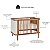 Quarto Completo Soley - Berço 2 Em 1 + Cômoda Com Porta + Guarda-Roupa 2 Portas - Nogueira - Imagem 6