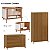 Quarto Completo Soley - Berço 2 Em 1 + Cômoda Com Porta + Guarda-Roupa 2 Portas - Nogueira - Imagem 3