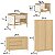 Quarto Completo Soley - Berço 2 Em 1 + Cômoda Com Porta + Guarda-Roupa 2 Portas - Carvalho Malva - Imagem 5