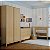 Quarto Completo Soley - Berço 2 Em 1 + Cômoda Com Porta + Guarda-Roupa 2 Portas - Carvalho Malva - Imagem 2