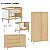Quarto Completo Soley - Berço 2 Em 1 + Cômoda Com Porta + Guarda-Roupa 2 Portas - Carvalho Malva - Imagem 4