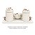 Kit Higiene De Cerâmica 4 Peças - Aviãozinho Off White - Imagem 3