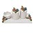 kit Higiene De Cerâmica 4 Peças - Floral/Branco - Imagem 1