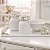 kit Higiene De Cerâmica 4 Peças - Hortensia/Off White/Dourado - Imagem 2