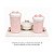 kit Higiene De Cerâmica 4 Peças - Laço/Rosa Bebê/Poá - Imagem 3