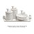 Kit Higiene De Cerâmica 4 Peças - Ovelha/Branco Com Poá - Imagem 3