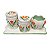 Kit Higiene De Cerâmica 4 Peças - Tulipa Laranja - Imagem 1