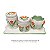 Kit Higiene De Cerâmica 4 Peças - Tulipa Laranja - Imagem 3