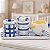 Kit Higiene De Cerâmica 4 Peças - Xadrez/Azul/Amarelo - Imagem 2