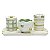 Kit Higiene De Cerâmica 4 Peças - Xadrez/Verde - Imagem 1