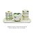 Kit Higiene De Cerâmica 4 Peças - Xadrez/Verde - Imagem 3