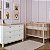 Conjunto - Berço 2 Em 1 Kurve + Cômoda 6 Gavetas - Branco Com Carvalho Malva - Imagem 2