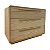 Cômoda Infantil Wave - 3 Gavetas - Nature Com Puxador Dourado - Imagem 1