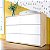 Cômoda Infantil 6 Gavetas Wood - Branco Com Carvalho - Imagem 2