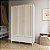 Guarda-Roupa Infantil 3 Portas Fofura - Branco Com Rattan - Imagem 2