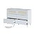 Cômoda Infantil 6 Gavetas - Fofura - Branco Com Rattan - Imagem 6