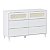 Cômoda Infantil 6 Gavetas - Fofura - Branco Com Rattan - Imagem 1