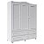 Guarda-Roupa Paris 3 portas - Branco - Imagem 1