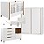 Quarto Completo - Berço 2 Em 1 Capri + Cômoda Capri Com Nicho + Guarda-Roupa White II - Branco/Pés Mel - Imagem 1
