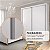 Quarto Completo - Berço 2 Em 1 Capri + Cômoda Capri Com Nicho + Guarda-Roupa White II - Branco/Pés Mel - Imagem 13