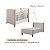 Quarto Completo - Berço 2 Em 1 Capri + Cômoda Capri Com Nicho + Guarda-Roupa White II - Branco/Pés Mel - Imagem 5