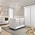 Quarto Completo - Berço 2 Em 1 Capri + Cômoda Capri Com Nicho + Guarda-Roupa White II - Branco/Pés Mel - Imagem 2