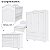 Quarto Completo Paris - Berço 2 Em 1 + Cômoda Com Porta + Guarda-Roupa 3 Portas - Branco - Imagem 3