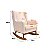 Poltrona De Amamentação Wind - Com Balanço + Puff - Tecido 197A - Suede Rosa - prontaentrega - Imagem 11