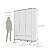 Guarda-Roupa Olívia 3 Portas - Com Pé Quadrado - Branco Com Cinamomo - Imagem 5