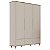 Guarda-Roupa Olívia 3 Portas - Com Pé Quadrado - Off White Com Cinamomo - Imagem 1