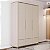 Guarda-Roupa Olívia 3 Portas - Com Pé Quadrado - Off White Com Cinamomo - Imagem 2