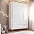 Guarda-Roupa Olívia 3 Portas - Com Pé Cônico - Branco Com Cinamomo - Imagem 2