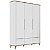 Guarda-Roupa Olívia 3 Portas - Com Pé Cônico - Branco Com Cinamomo - Imagem 1