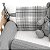 Manta Xadrez 90x90 - Tricot - Cinza Steal - Imagem 2
