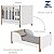 Quarto Completo Olivia - Berço 2 Em 1 + Cõmoda C/Porta + Roupeiro 3 Portas - Pé Quadrado - Branco Com Cinamomo - Imagem 5