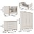 Quarto Completo Olivia - Berço 2 Em 1 + Cõmoda C/Porta + Roupeiro 3 Portas - Pé Quadrado - Off White Com Cinamomo - Imagem 4