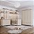 Quarto Completo Olivia - Berço 2 Em 1 + Cõmoda C/Porta + Roupeiro 3 Portas - Pé Quadrado - Off White Com Cinamomo - Imagem 2