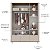 Quarto Completo Olivia - Berço 2 Em 1 + Cõmoda C/Porta + Roupeiro 3 Portas - Pé Quadrado - Off White Com Cinamomo - Imagem 8
