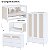 Quarto Completo Fofura - Berço 2 Em 1 + Cõmoda 3 Gavetas + Guarda-Roupa 3 Portas - Branco Com Rattan - Imagem 5