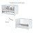 Quarto Completo Fofura - Berço 2 Em 1 + Cõmoda 3 Gavetas + Guarda-Roupa 3 Portas - Branco - Imagem 5