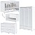 Quarto Completo Fofura - Berço 2 Em 1 + Cõmoda 3 Gavetas + Guarda-Roupa 3 Portas - Branco - Imagem 1